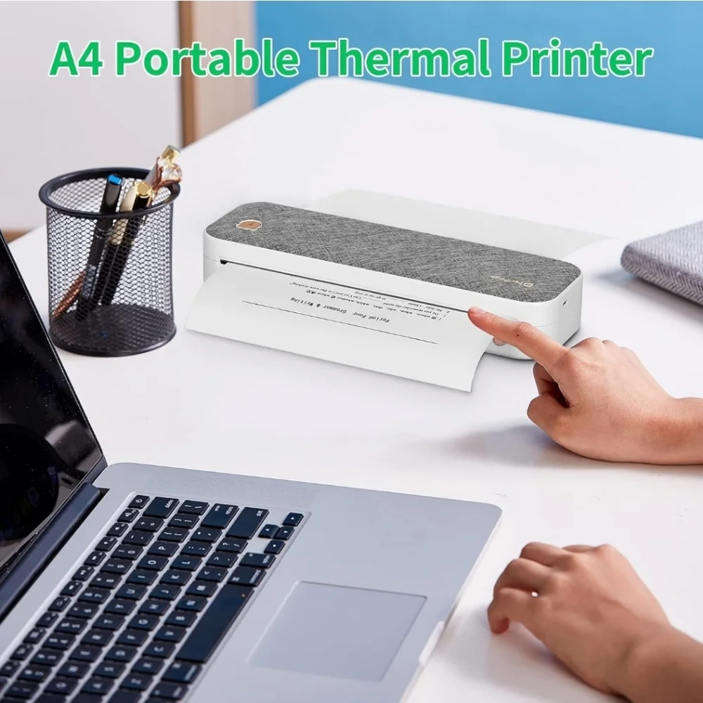 PeriPage A4 Paper Printer Mobile 210mm Mini Mobile Photo Printer USB BT Connecti